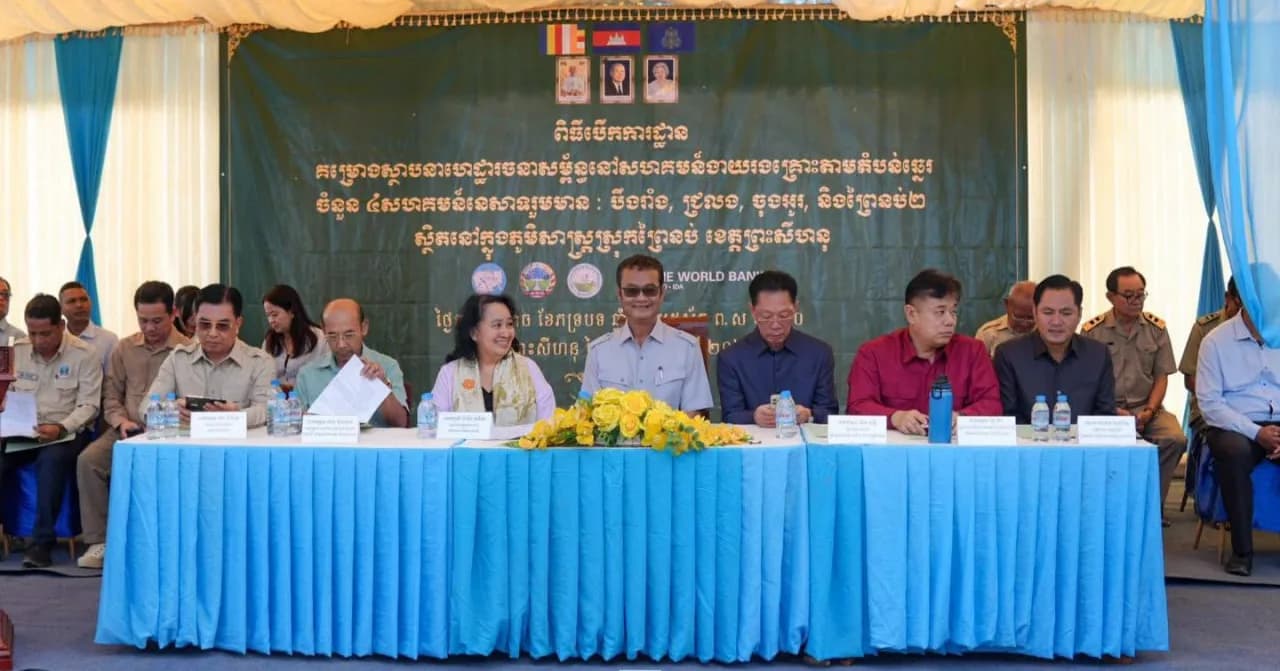 ខេត្តព្រះសីហនុ ចាប់ផ្តើមគម្រោងស្ថាបនាហេដ្ឋារចនាសម្ព័ន្ធសហគមន៍នេសាទចំនួន៤ នៅស្រុកព្រៃនប់