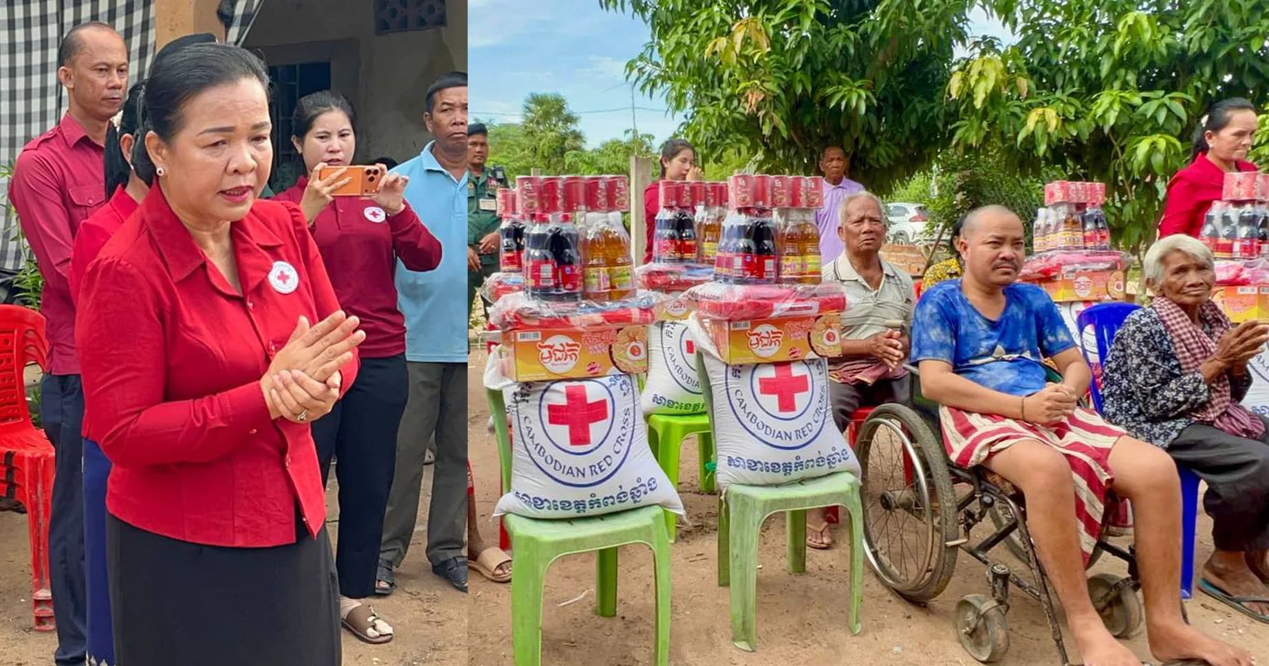លោកជំទាវ ប៊ន សុភី អញ្ជើញចុះសួរសុខទុក្ខ និងនាំយកអំណោយចែកជូនគ្រួសារក្រីក្រ និងជនពិការ មានពិការភាព នៅស្រុកកំពង់លែង