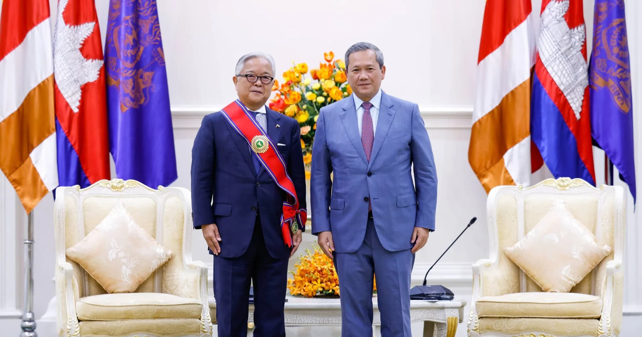 សម្តេចធិបតី អនុញ្ញាតជូន ឯកអគ្គរាជទូតជប៉ុនប្រចាំកម្ពុជា ចូលជួបសម្តែងការគួរសម និងជម្រាបលា