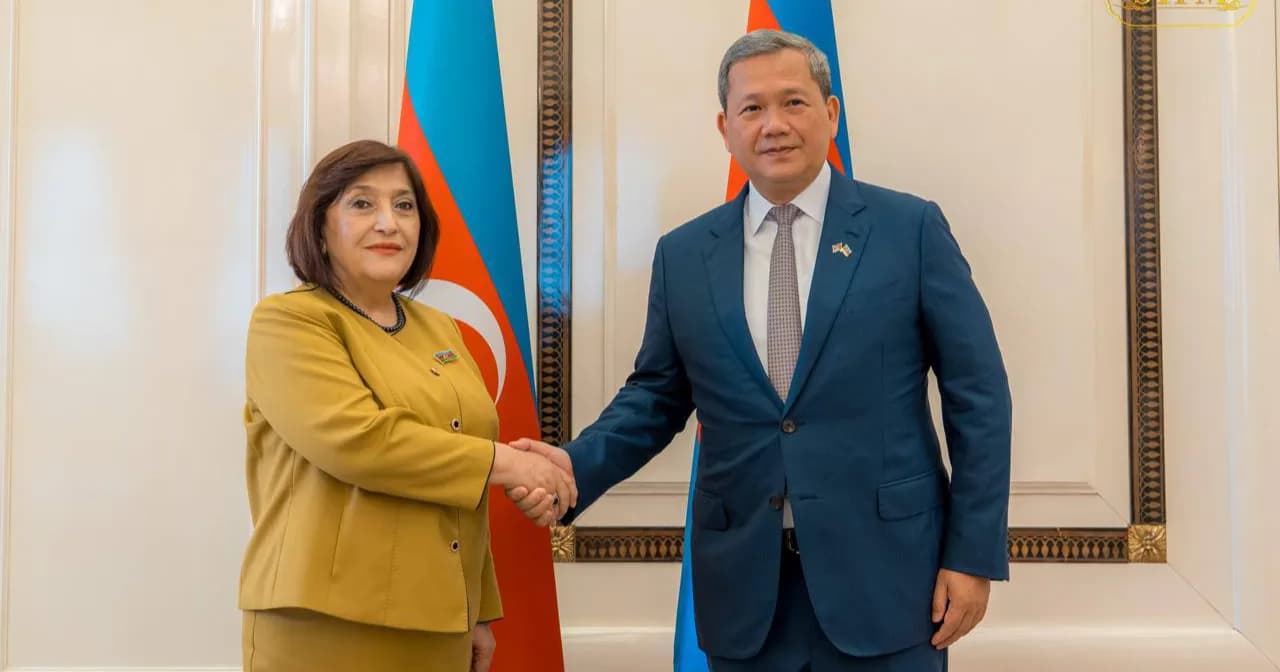សម្តេចធិបតី ហ៊ុន ម៉ាណែត អញ្ជើញជួបពិភាក្សាការងារជាមួយ ប្រធានរដ្ឋសភានៃសាធារណរដ្ឋអាស៊ែបៃហ្សង់