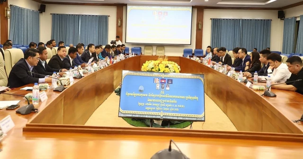 ខេត្តកណ្តាលទទួលស្វាគមន៍គណៈប្រតិភូធុរកិច្ចចិនមកពីក្រុងវ៉ៃហ្វាង ខេត្តសានតុង ដើម្បីសិក្សា និងស្វែងរកឱកាសវិនិយោគ