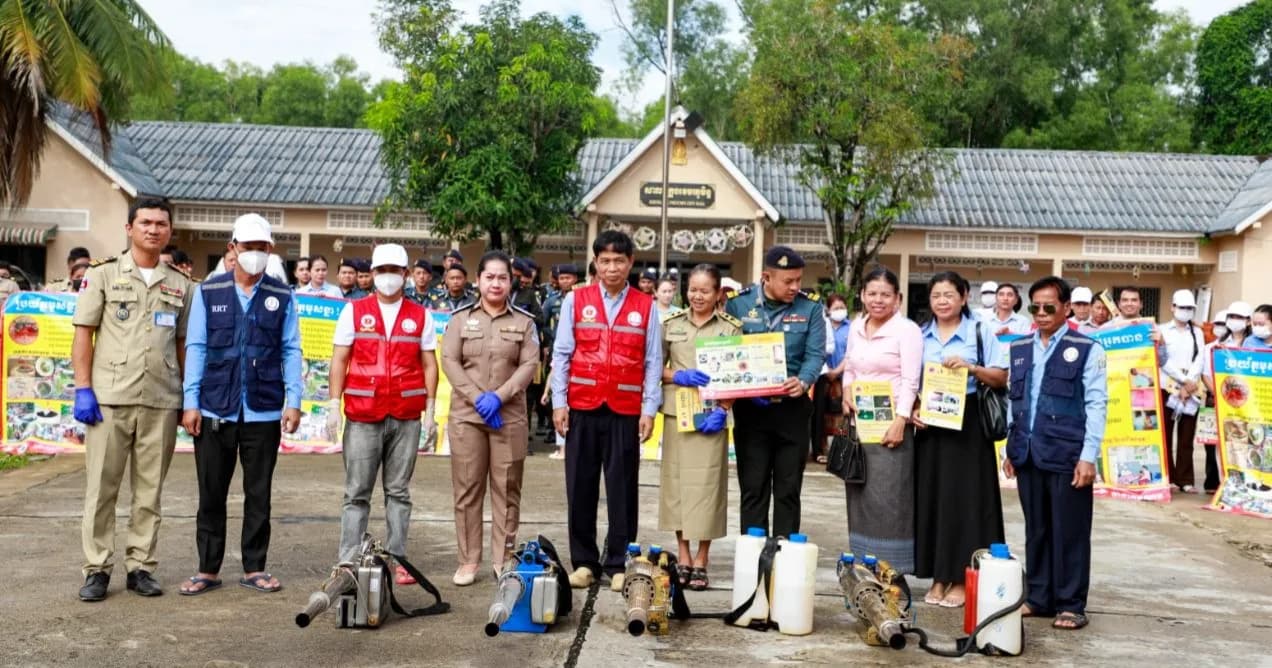 យុទ្ធនាការចុះដាក់ថ្នាំអាបែត បាញ់ថ្នាំមូស និងផ្សព្វផ្សាយវិធានការបង្ការជំងឺគ្រុនឈាម ជូនប្រជាពលរដ្ឋក្នុងសហគមន៍ ក្នុងភូមិសាស្ត្រខេត្តកោះកុង
