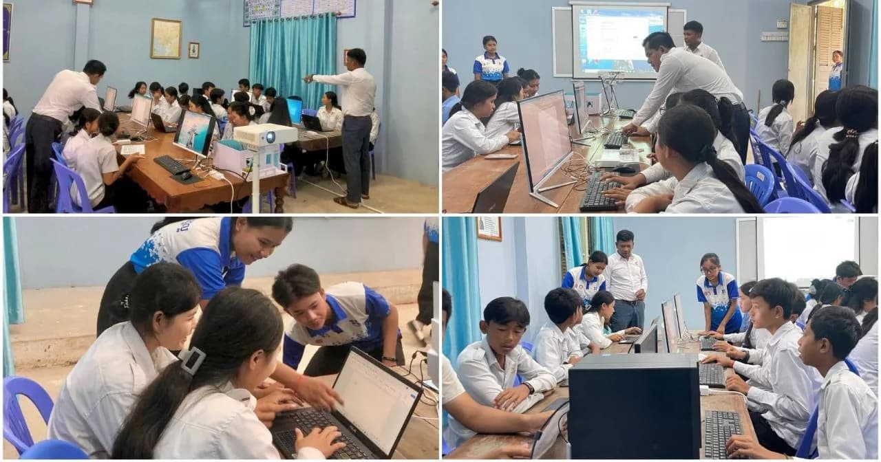 គម្រោង «ពន្លកសតវត្សថ្មី» នៃកម្មវិធី «មនសិការល្អ» បានដាក់ឱ្យដំណើរការបន្ទប់កុំព្យូទ័រជាផ្លូវការ នៅវិទ្យាល័យហ៊ុនសែនស្ទឹងត្រែង