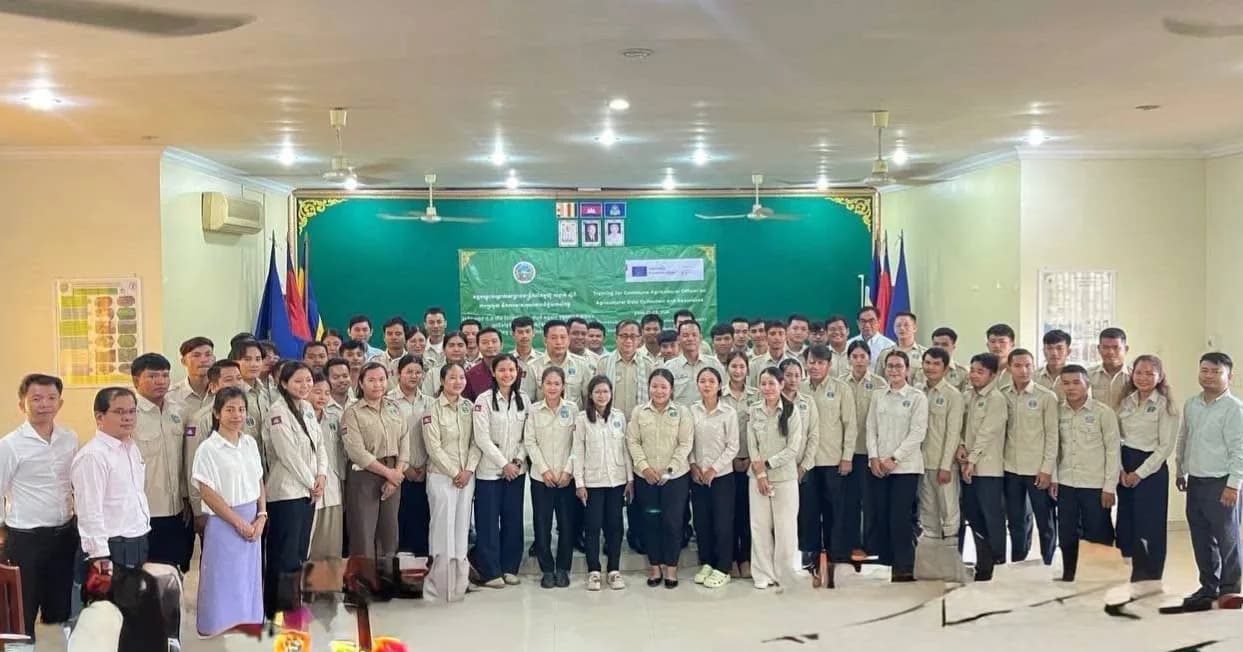 ជនបង្គោលខេត្តកំពង់ឆ្នាំង និងបណ្តាខេត្តជុំវិញទន្លេសាប ទទួលការបណ្តុះបណ្តាលស្តីពីការ ប្រមូល និងធានាគុណភាពទិន្នន័យកសិកម្ម