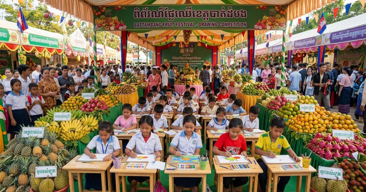 សេចក្ដីប្រកាសជ្រើសរើស បេក្ខជន និងបេក្ខនារី ដើម្បីប្រកួតគូរគំនូរ ក្នុងព្រឹត្តិការណ៍ពិព័រណ៍ផ្លែឈើខេត្តបាត់ដំបង