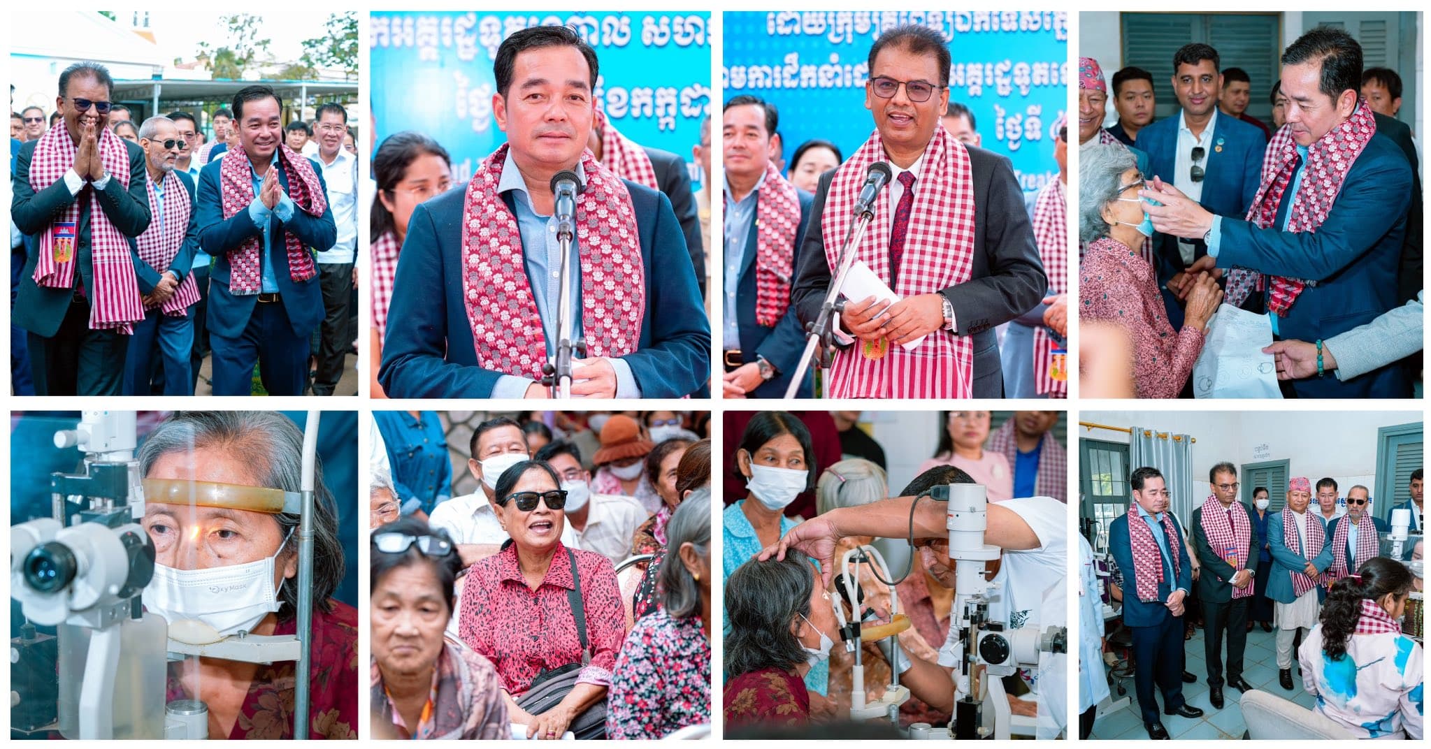 ប្រជាពលរដ្ឋ នៅខេត្តកំពង់ចាម ទទួលបានការពិនិត្យភ្នែក និងផ្តល់វ៉ែនតាឥតគិតថ្លៃ ដោយក្រុមគ្រូពេទ្យឯកទេសភ្នែក នៃវិទ្យាស្ថានភ្នែកនេប៉ាល់